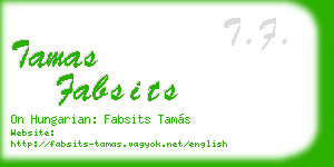 tamas fabsits business card